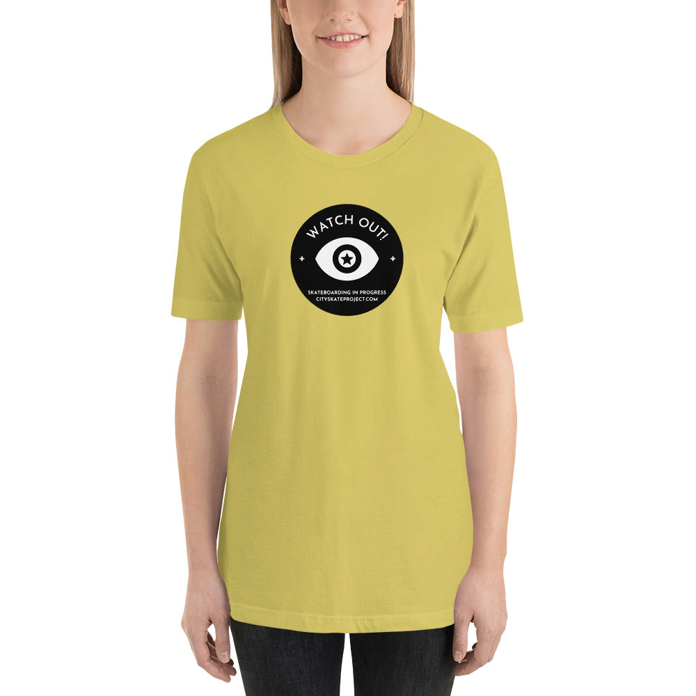 Watch out Skateboarding in progress Unisex t-shirt