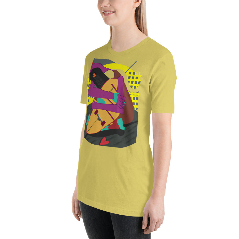 City Skate Project "love this board series" Unisex t-shirt Cubism 1
