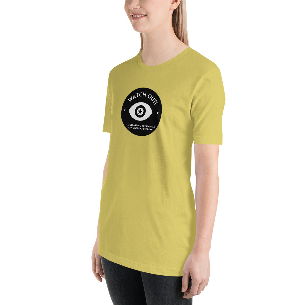 Watch out Skateboarding in progress Unisex t-shirt