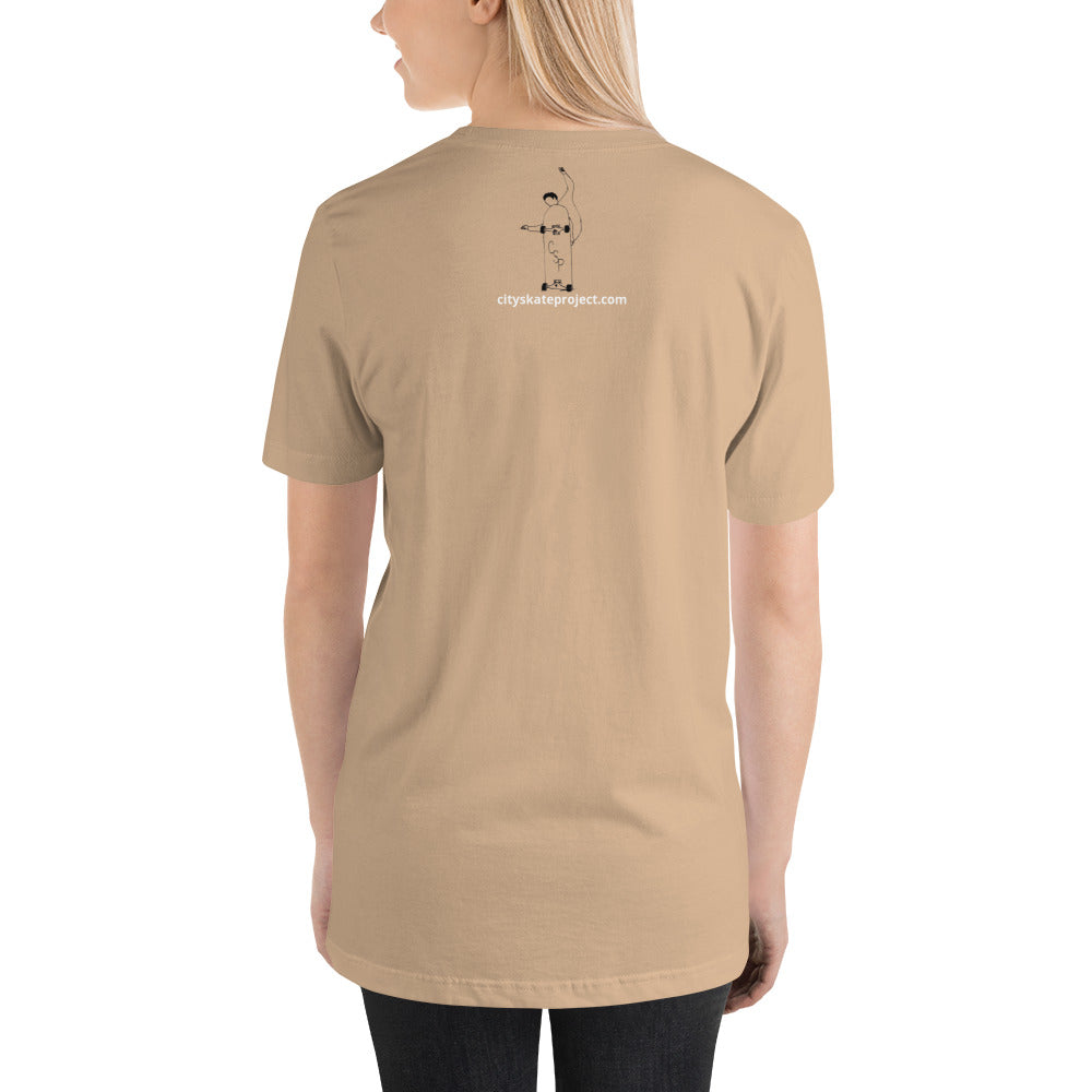City Skate Project "love this board series" Unisex t-shirt Cubism 1