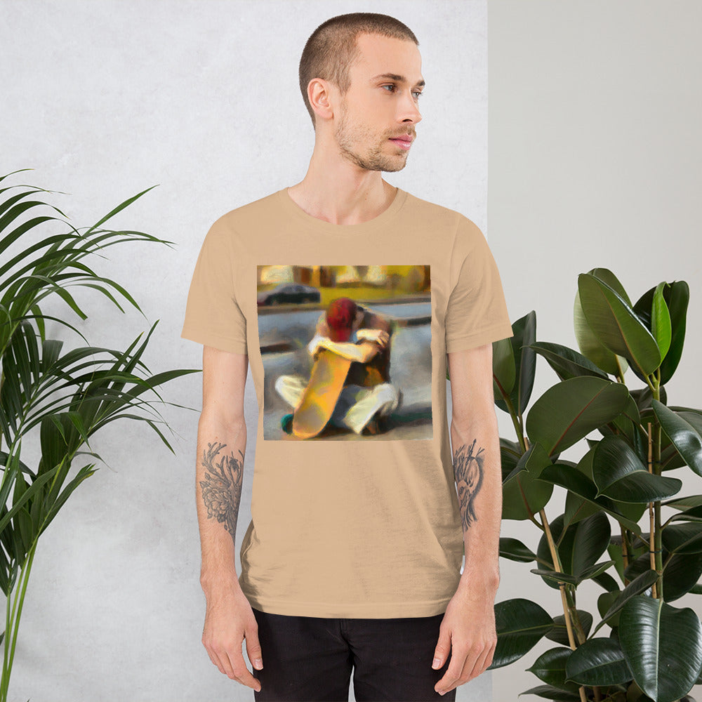 City Skate Project "love this board series" Unisex t-shirt impressionistic 3