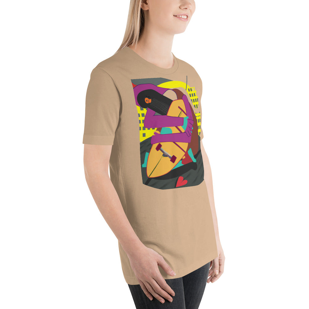 City Skate Project "love this board series" Unisex t-shirt Cubism 1