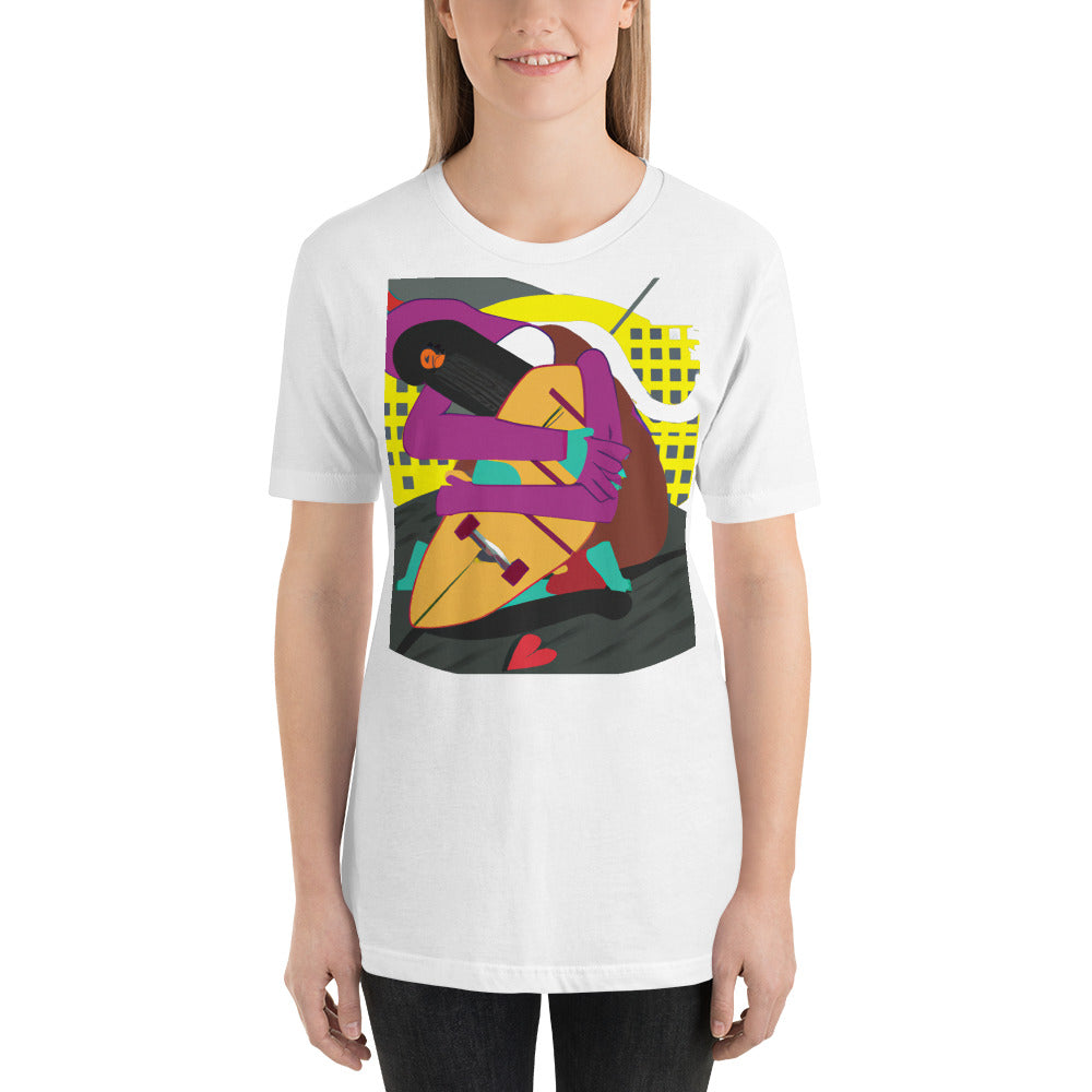 City Skate Project "love this board series" Unisex t-shirt Cubism 1