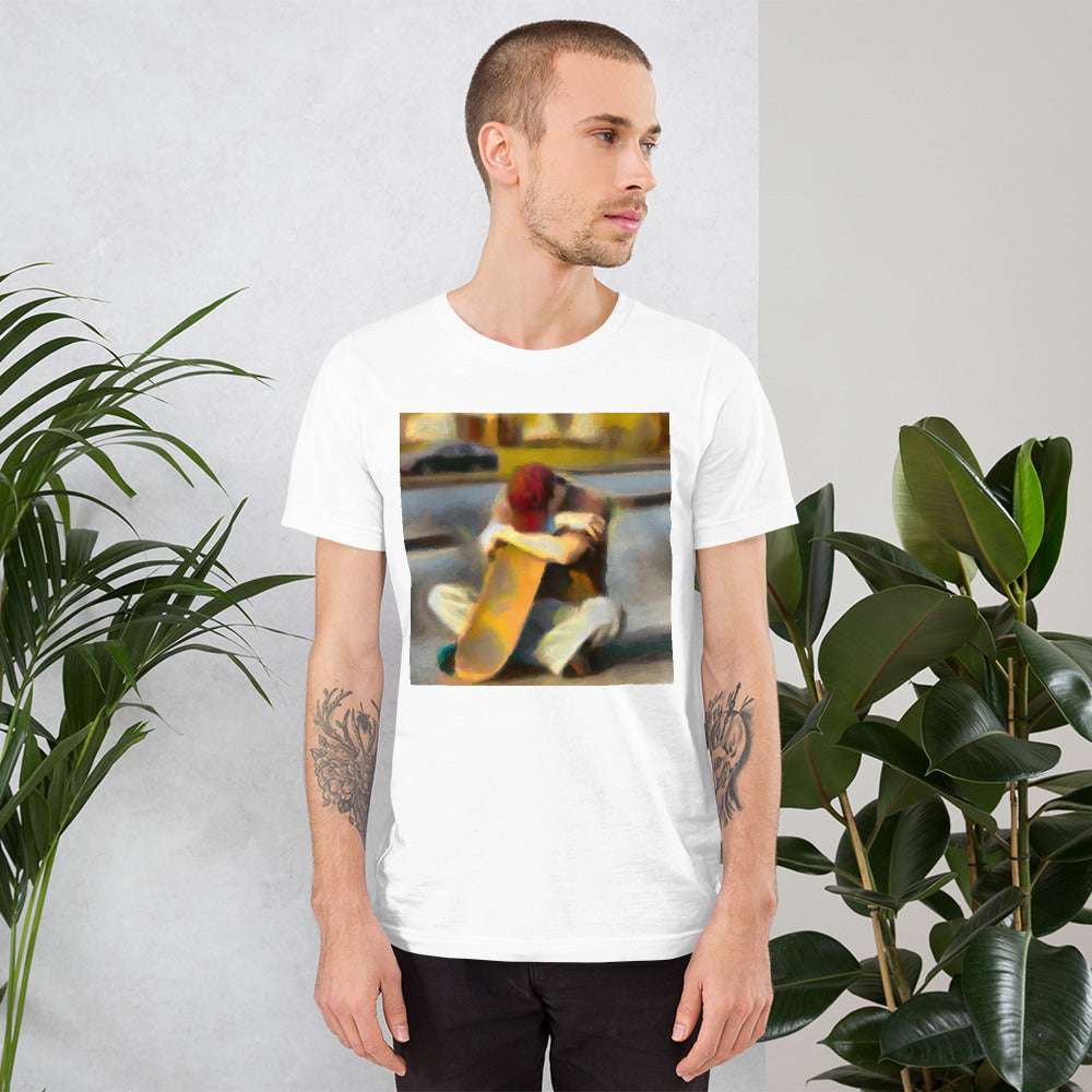 City Skate Project "love this board series" Unisex t-shirt impressionistic 3