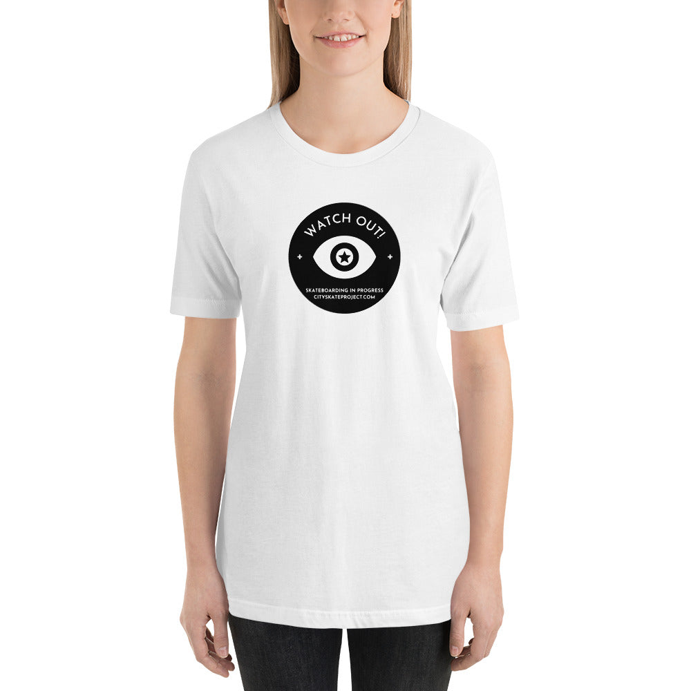 Watch out Skateboarding in progress Unisex t-shirt