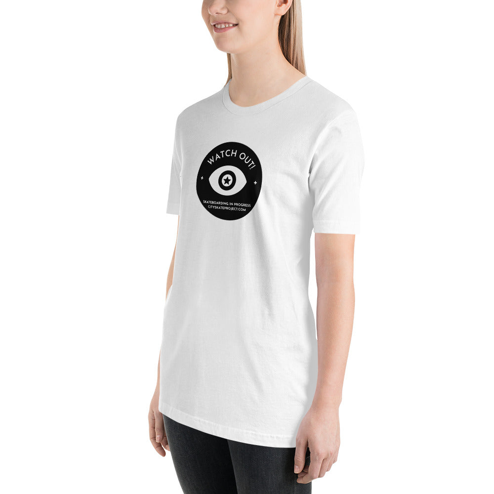 Watch out Skateboarding in progress Unisex t-shirt