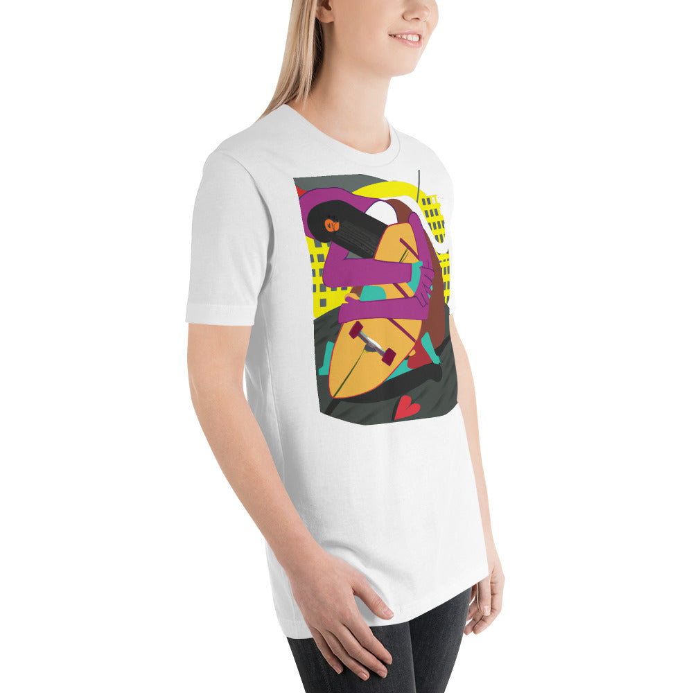 City Skate Project "love this board series" Unisex t-shirt Cubism 1
