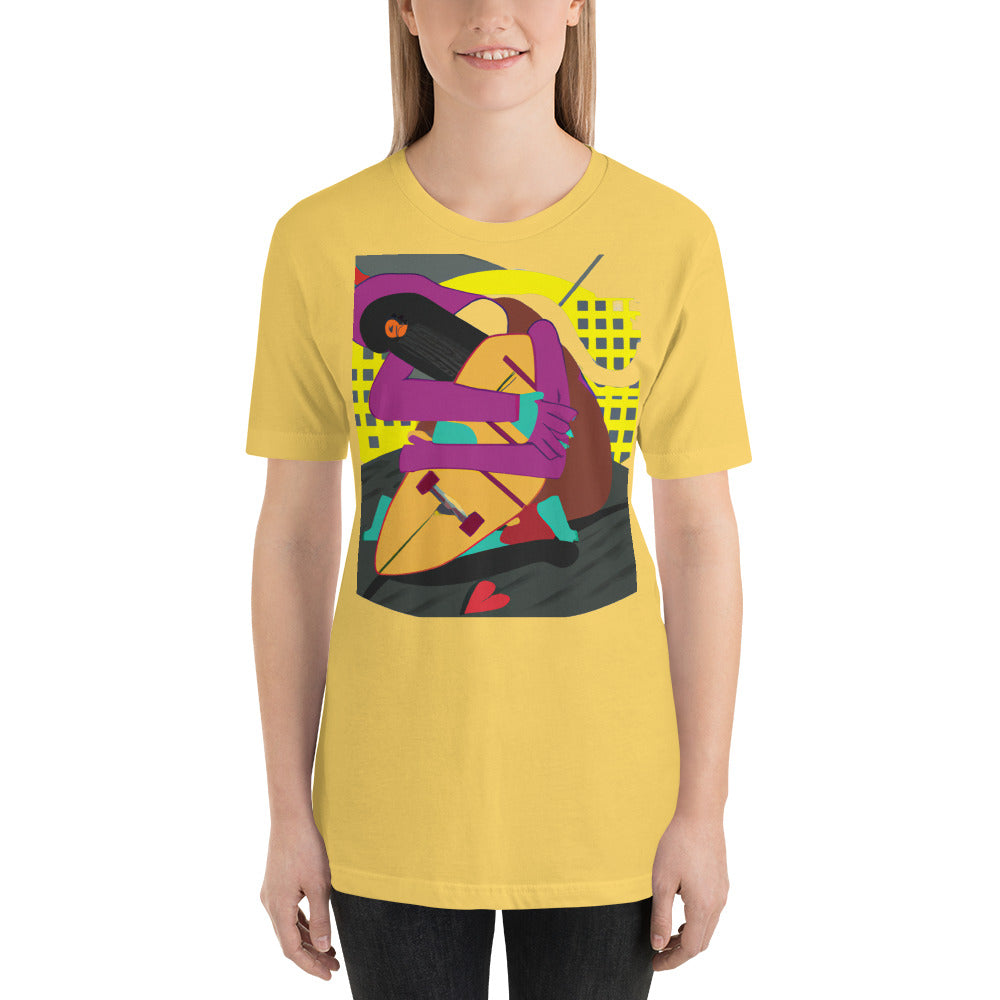 City Skate Project "love this board series" Unisex t-shirt Cubism 1