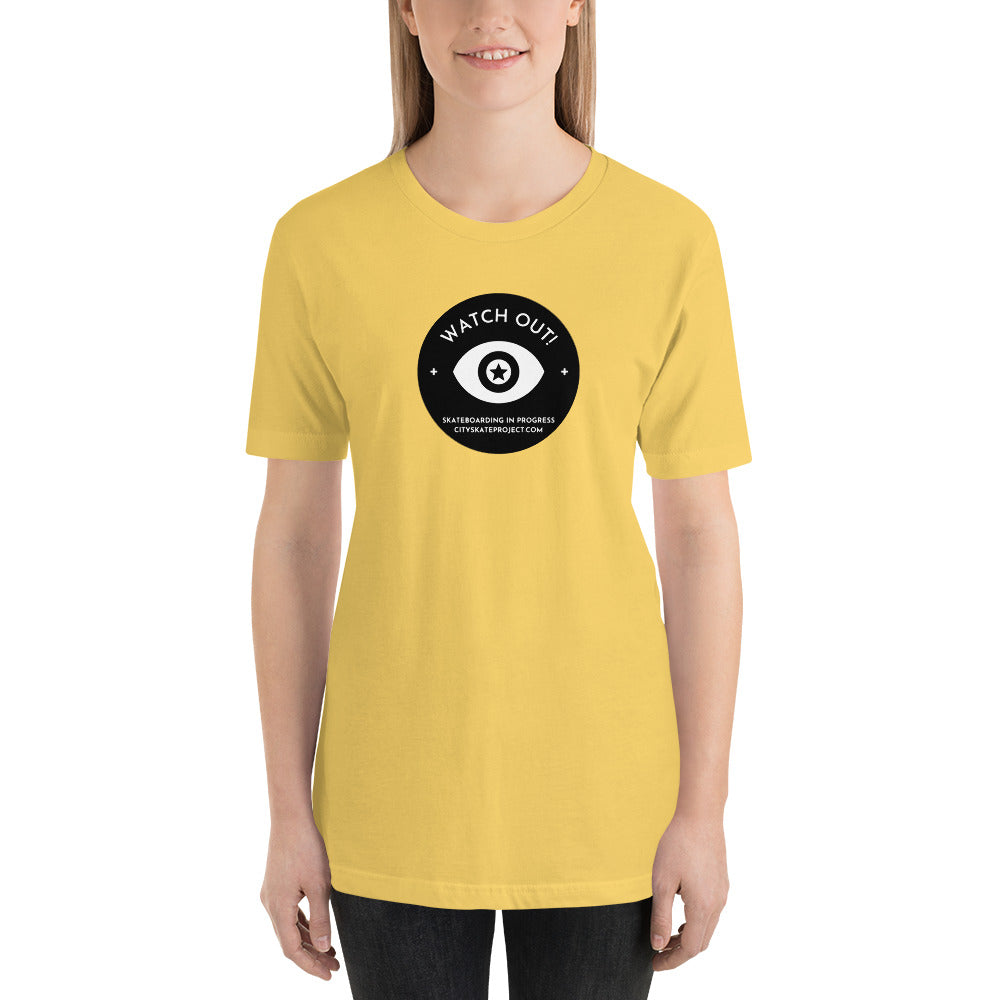 Watch out Skateboarding in progress Unisex t-shirt