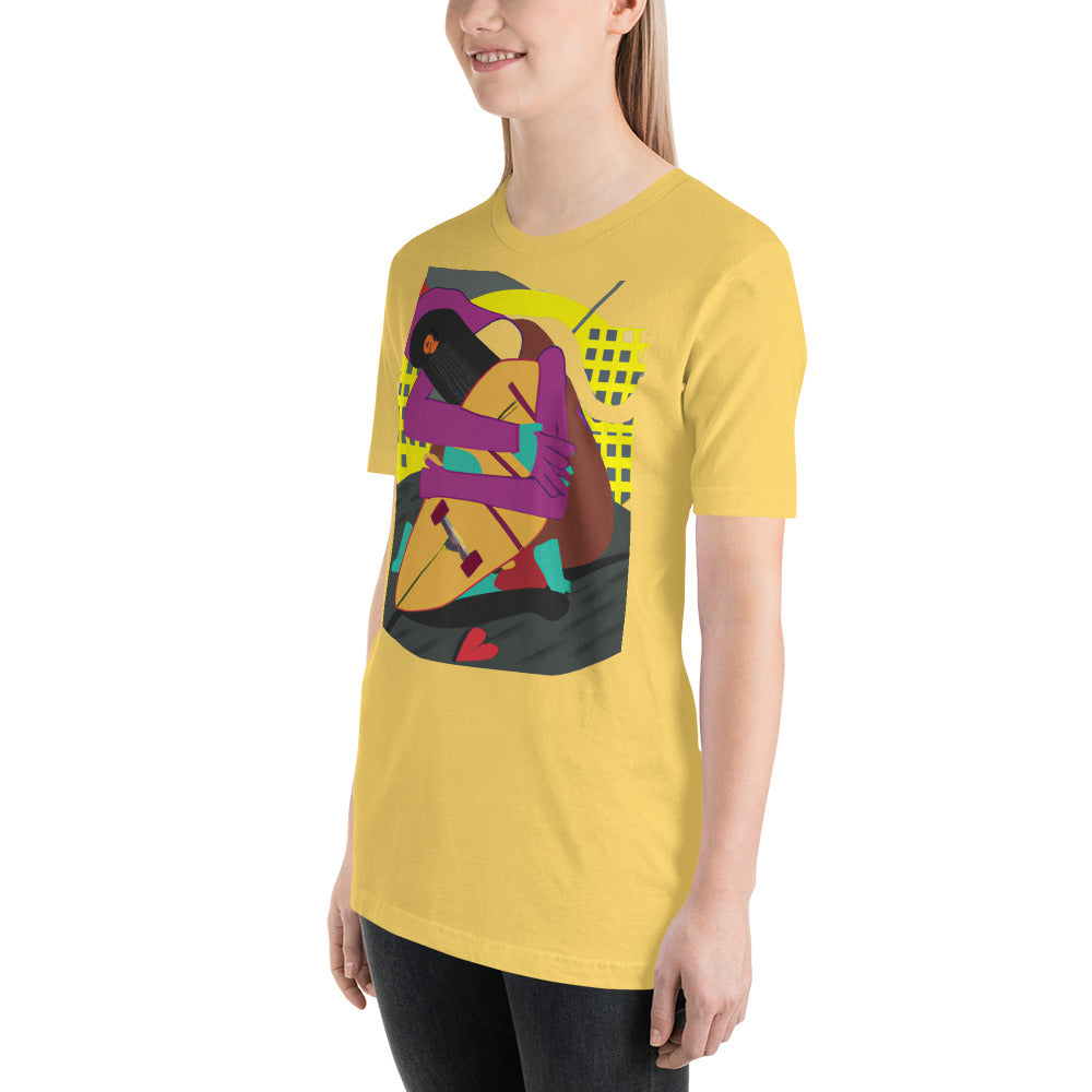 City Skate Project "love this board series" Unisex t-shirt Cubism 1