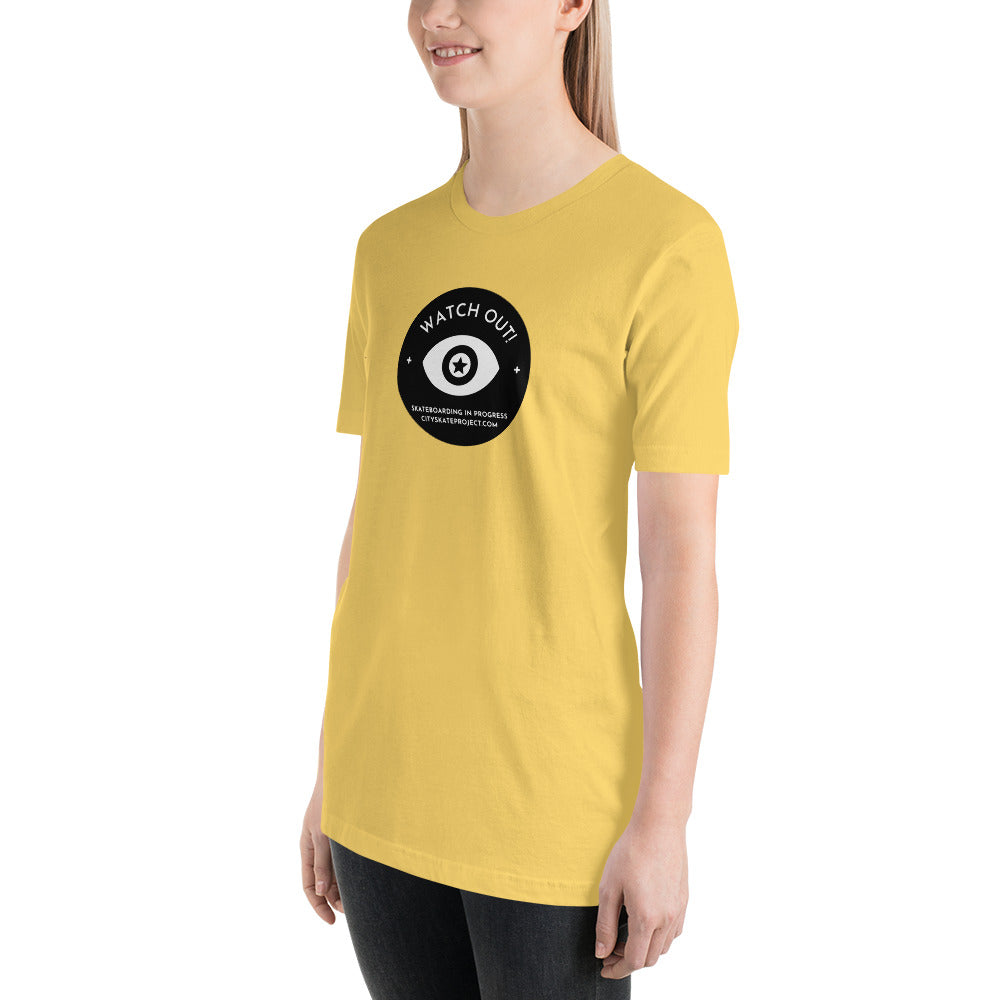 Watch out Skateboarding in progress Unisex t-shirt