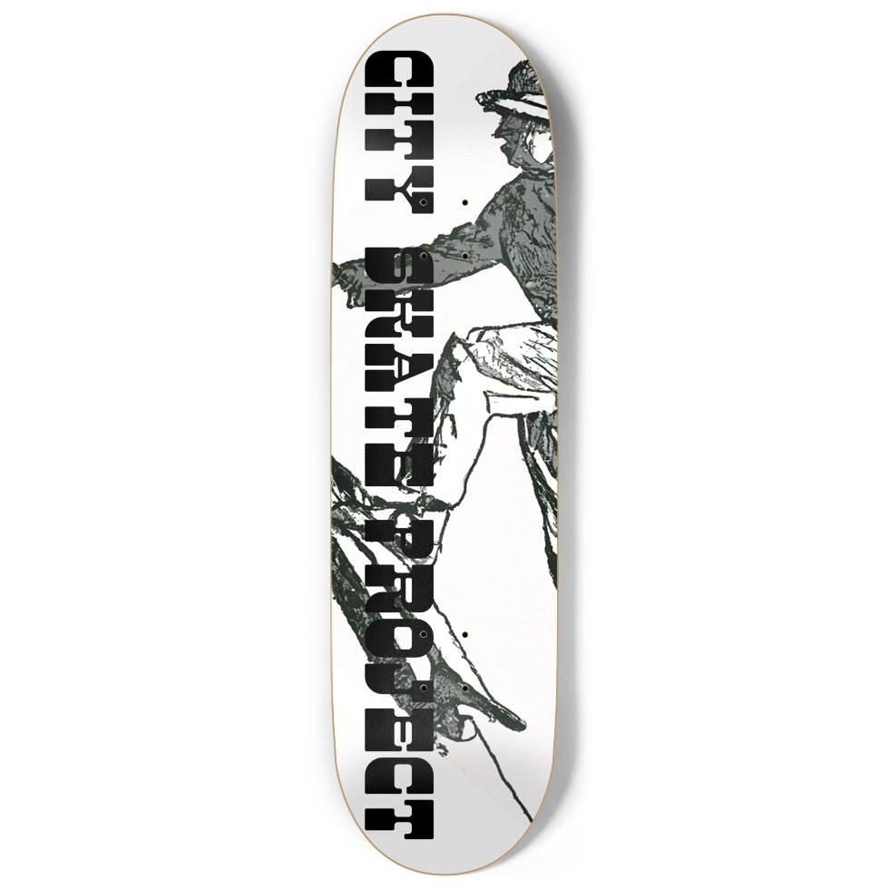 City Skate Project Art study 1 Custom Skateboard 9"