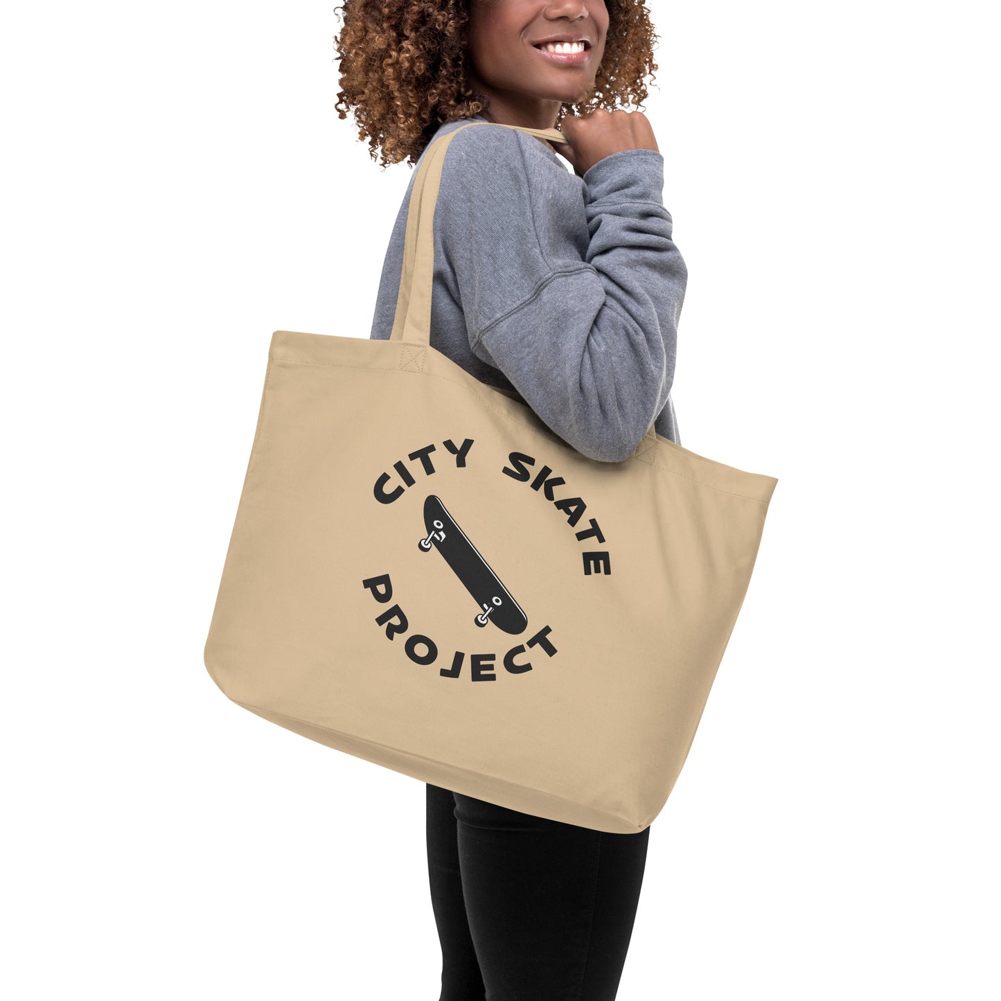City Skate Project Large organic tote bag