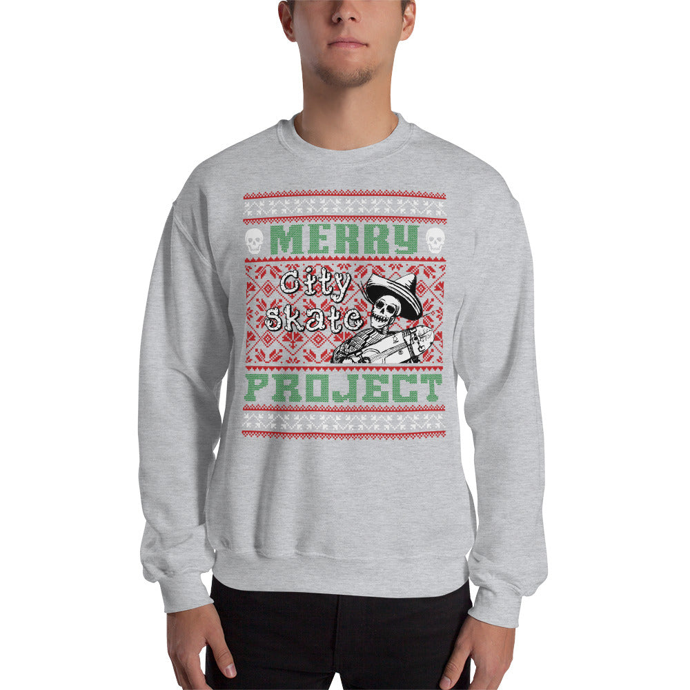Skateboarding Ugly City Skate Project Sweatshirt Ugly Christmas Sweater