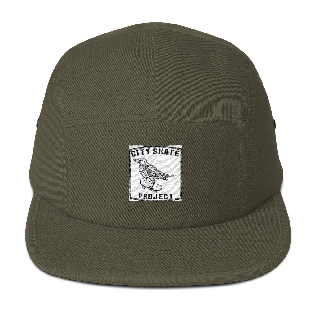 Strange bird Embroidered logo Five Panel Cap