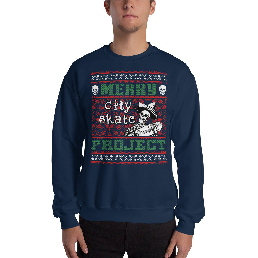 Skateboarding Ugly City Skate Project Sweatshirt Ugly Christmas Sweater