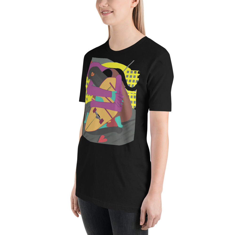City Skate Project "love this board series" Unisex t-shirt Cubism 1