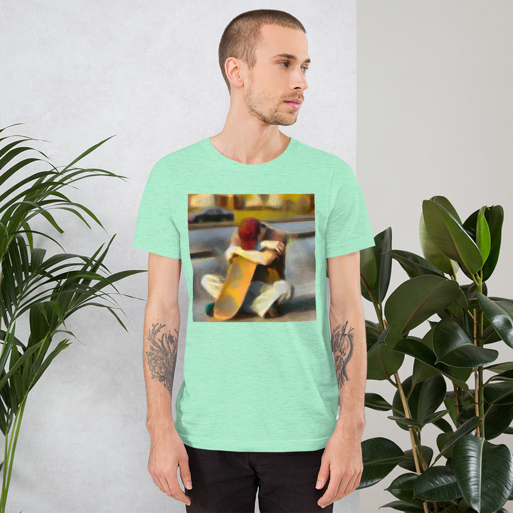 City Skate Project "love this board series" Unisex t-shirt impressionistic 3
