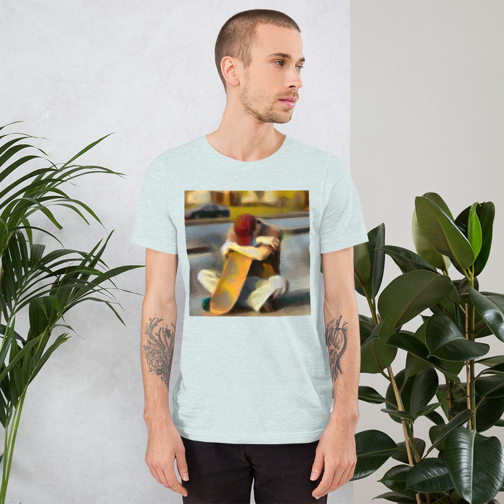 City Skate Project "love this board series" Unisex t-shirt impressionistic 3