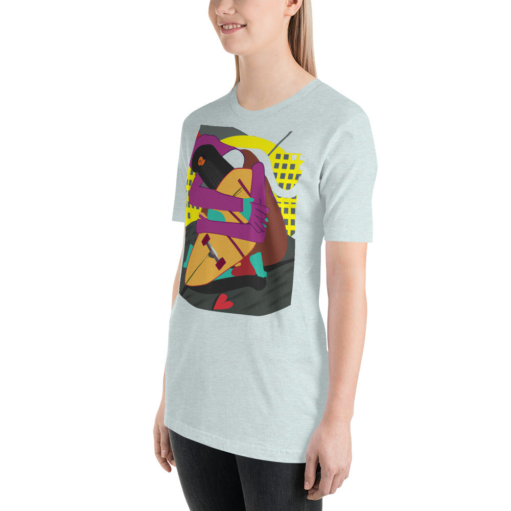 City Skate Project "love this board series" Unisex t-shirt Cubism 1