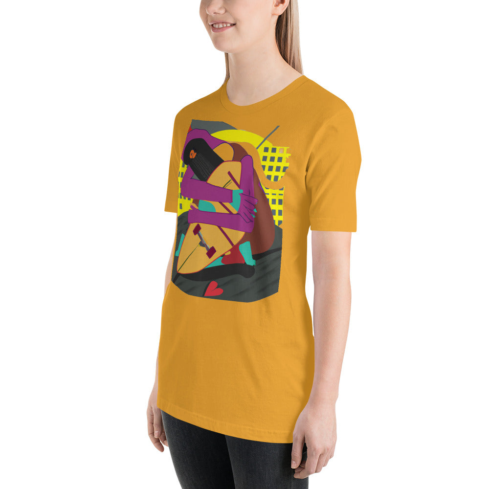 City Skate Project "love this board series" Unisex t-shirt Cubism 1