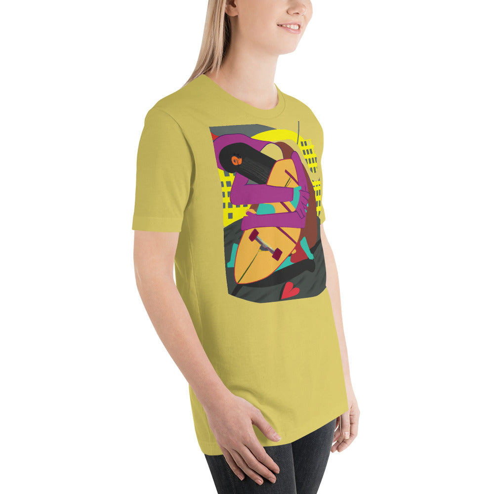 City Skate Project "love this board series" Unisex t-shirt Cubism 1